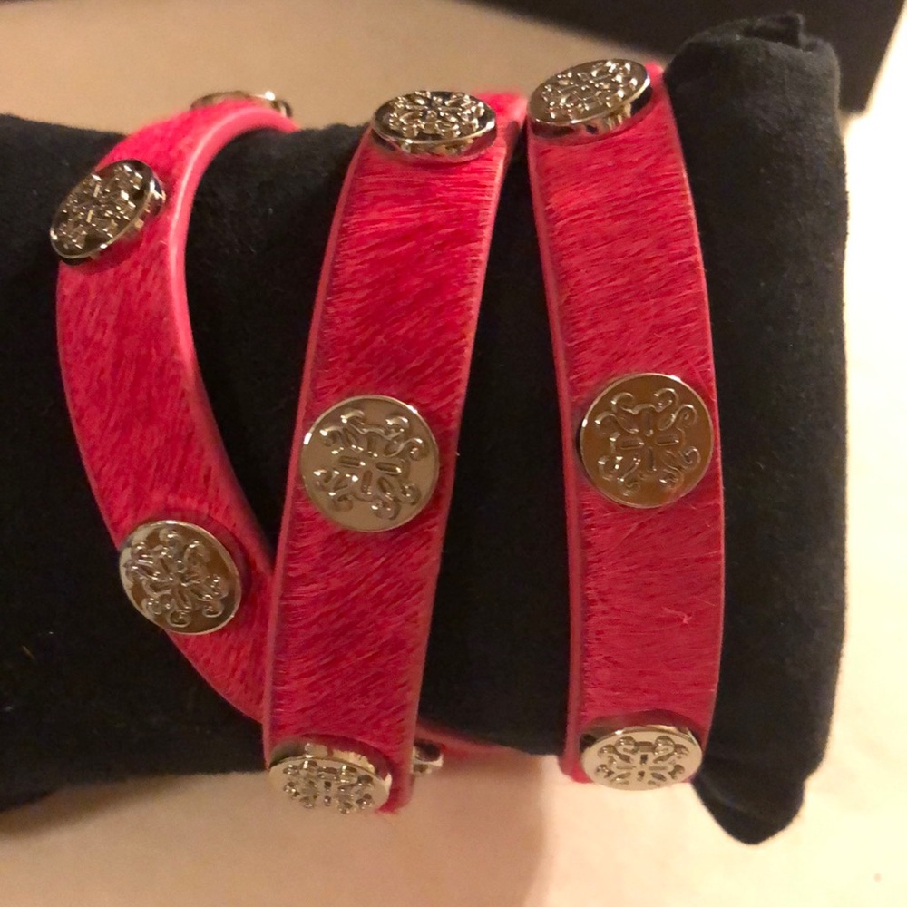 Hot Pink Rustic Cuff Set - Picture 2 of 5